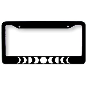 Moon Phase License Plate Tag Frame Cover