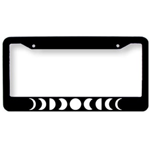 Couverture de cadre d’étiquette de plaque d’immatriculation Moon Phase