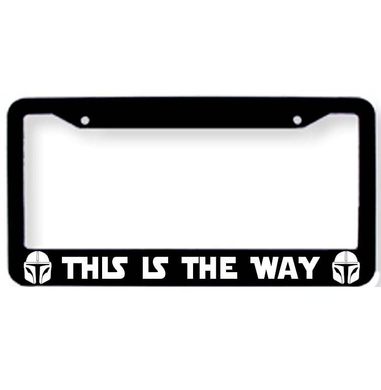Star Wars Black Stainless Steel License Plate Frame - No Logo