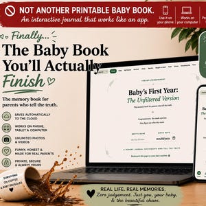 Digital Baby Book | First Year Baby Memory Book | Baby Journal & Milestone Tracker | Interactive  Gift for  Parents| Unique Baby Shower Gift