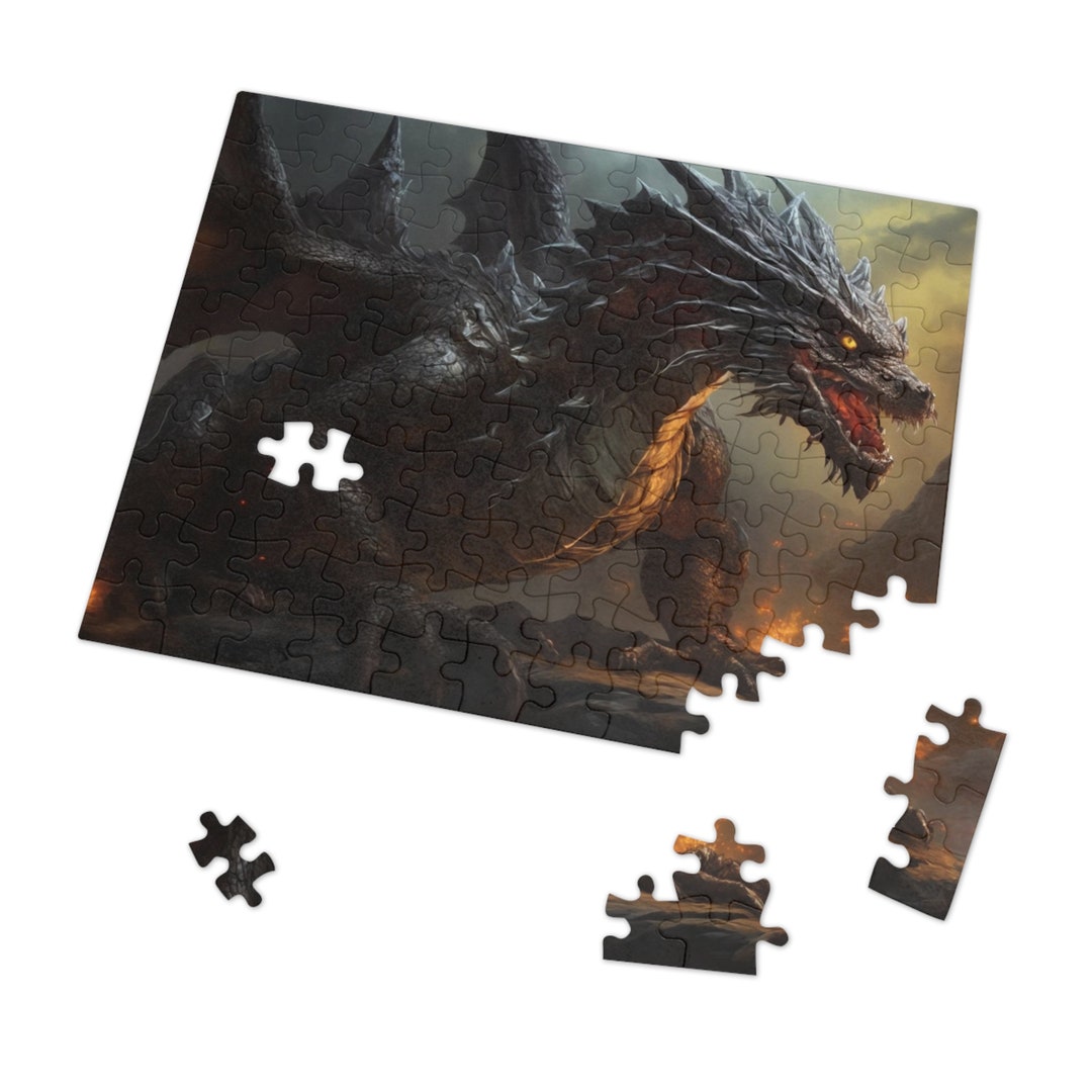 Fiery Dragon Puzzle Dragon Artwork, Fire Breathing Dragon, Fantasy