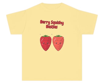 Berry Squishy Besties kindershirt, schattig aardbeienwoordspeling kindershirt, cadeau voor squishy-liefhebbers