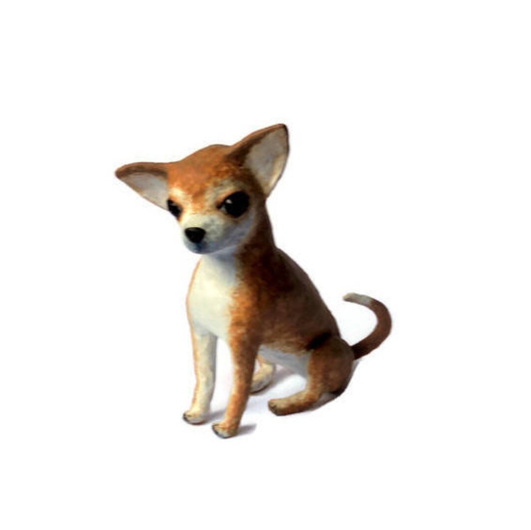 Chihuahua Puppy Paper Mache Art Figurines Animals Baby Dog Etsy