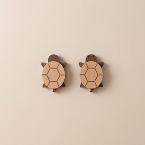 Wooden Turtle Wall Hooks & Drawer Knobs | Mosaic Shell, Kids Room Decor (Set of 2 or 3)
