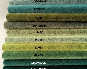 Sassy Bears Smokey Long Pile Mini Bear Fabric 9"x9" piece (1)