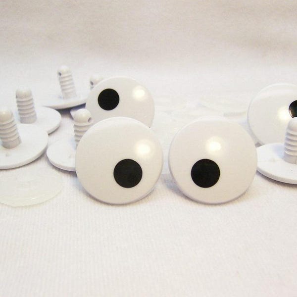 Sassy Bears Comic Flat Round Safety Eyes for bears dolls puppets crafts (5 pairs)