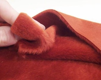 Mini Plush 6mm Pile Mini Bear Fabric - Fat 1/4 yard - Rust