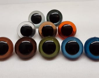 Sassy Bears 15mm Sew-in Eyes for bears dolls puppets crafts (10 pairs)