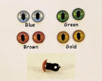 Sassy Bears Sew-in CAT Eyes for bears dolls puppets crafts (3 pairs)