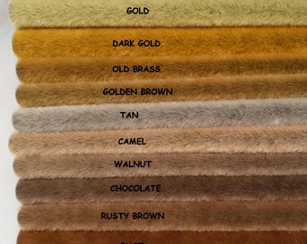 Sassy Bears Smokey Long Pile Mini Bear Fabric 9"x9" piece