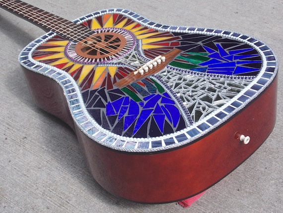 FIREBALL MOSAIC GUITAR - Etsy