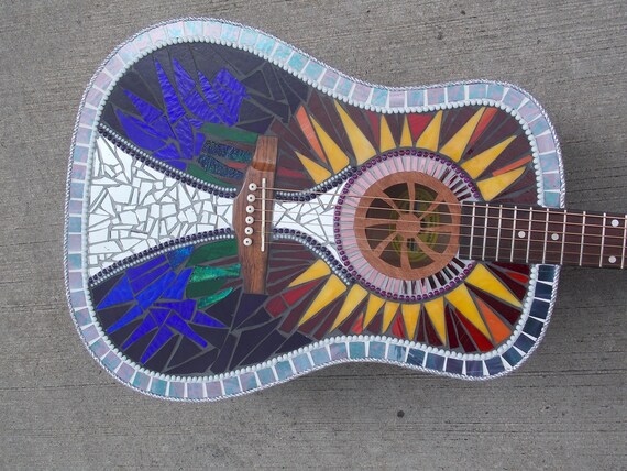 FIREBALL MOSAIC GUITAR - Etsy
