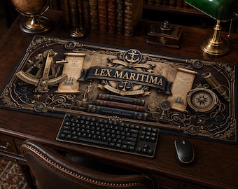 Lex Maritima Schreibtischunterlage | Admiralty Law, Kompass, Seekarte Design