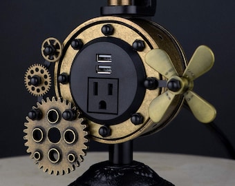 Phone Charging Port - Docking Station - Phone Charger - Steampunk Gift - Docking Stand - USB Charger - Office Decor - USB Port