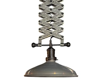 Accordion Light - Scissor Industrial Pendant - Kitchen Island - Scissor Pendant - Restaurant Light - Pendant Light - Accordian Light