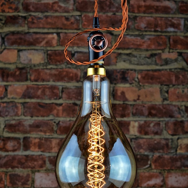 Pendant Light - Grand Edison Bulb - Bare Bulb Light  - Industrial Hanging Light - Lamp - Kitchen Light - Bar Light - Nostalgic Bulb Lamp