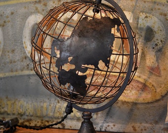 world globe desk lamp