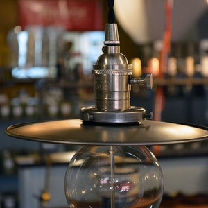 Metal Industrial Shade Pendant Light  - Minimalist Light - Industrial Hanging Light - Lamp - Kitchen Light - Bar Light