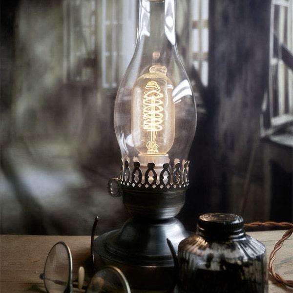Colonial Lincoln Lamp - Colonial Light - Lincoln Lantern - Desk Light - Table Light - Civil War - Edison Lamp