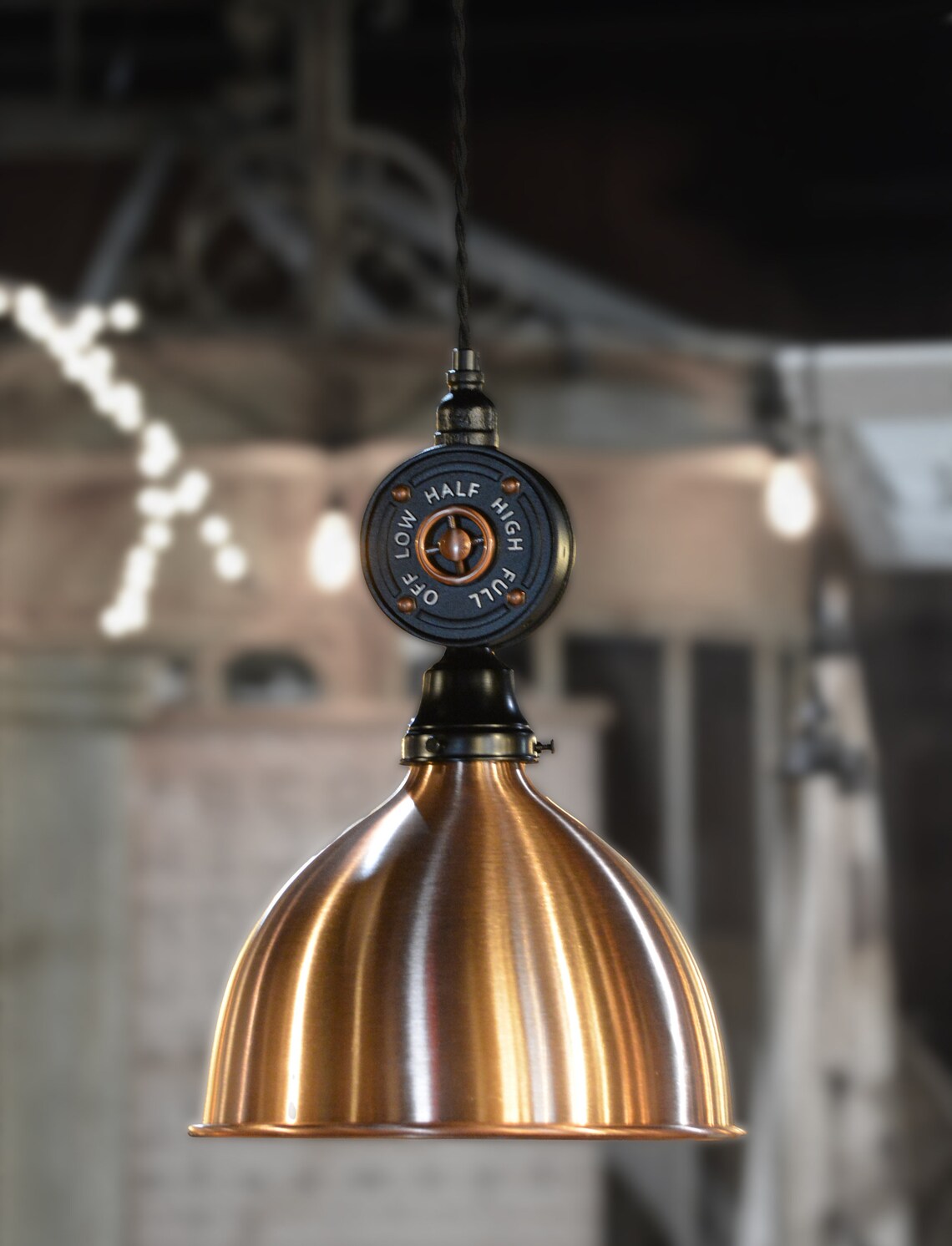 Pendant Light Solid Copper Industrial Pendant Kitchen Etsy