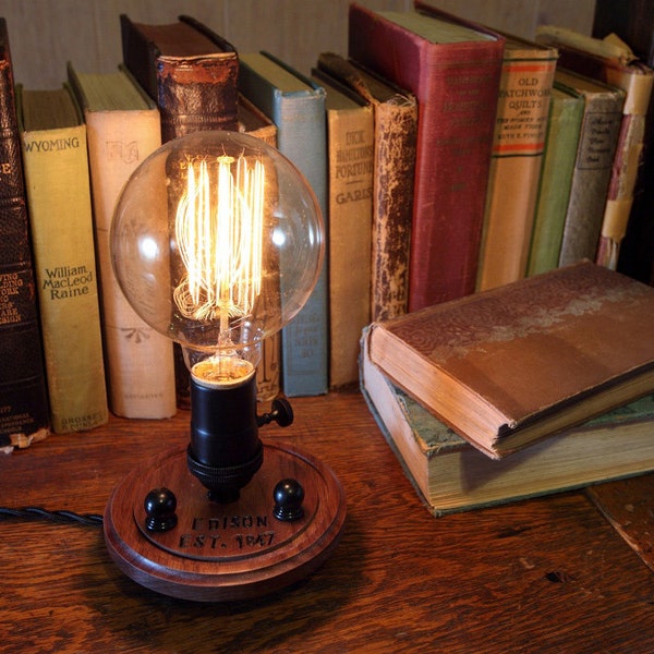 Edison Lamp Nostalgic - Steampunk Lamp - Steampunk Light - Desk Lamp - Table Light - Industrial Light - Desk Light - Unique Light