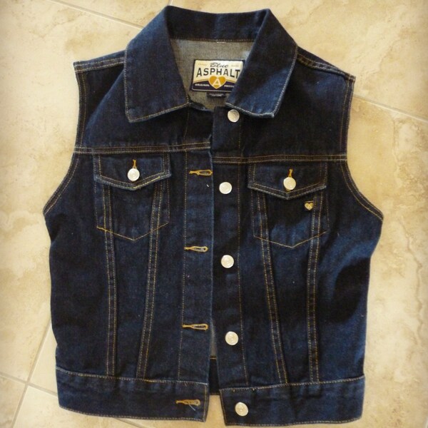 Vintage Inspired Denim Vest / Jean Vest / Hand Altered