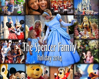 Custom Family Montage  - Disney Memories - 11x14 Matted Fine Art Photo