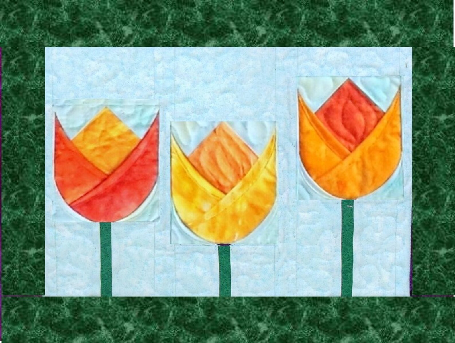 Tulips Quilted Placemats PDF Pattern Etsy