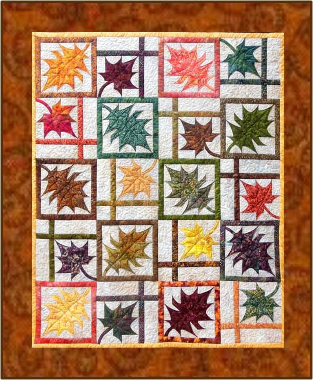 Fall Colours PDF Quilt Pattern in 3 Sizes - Etsy