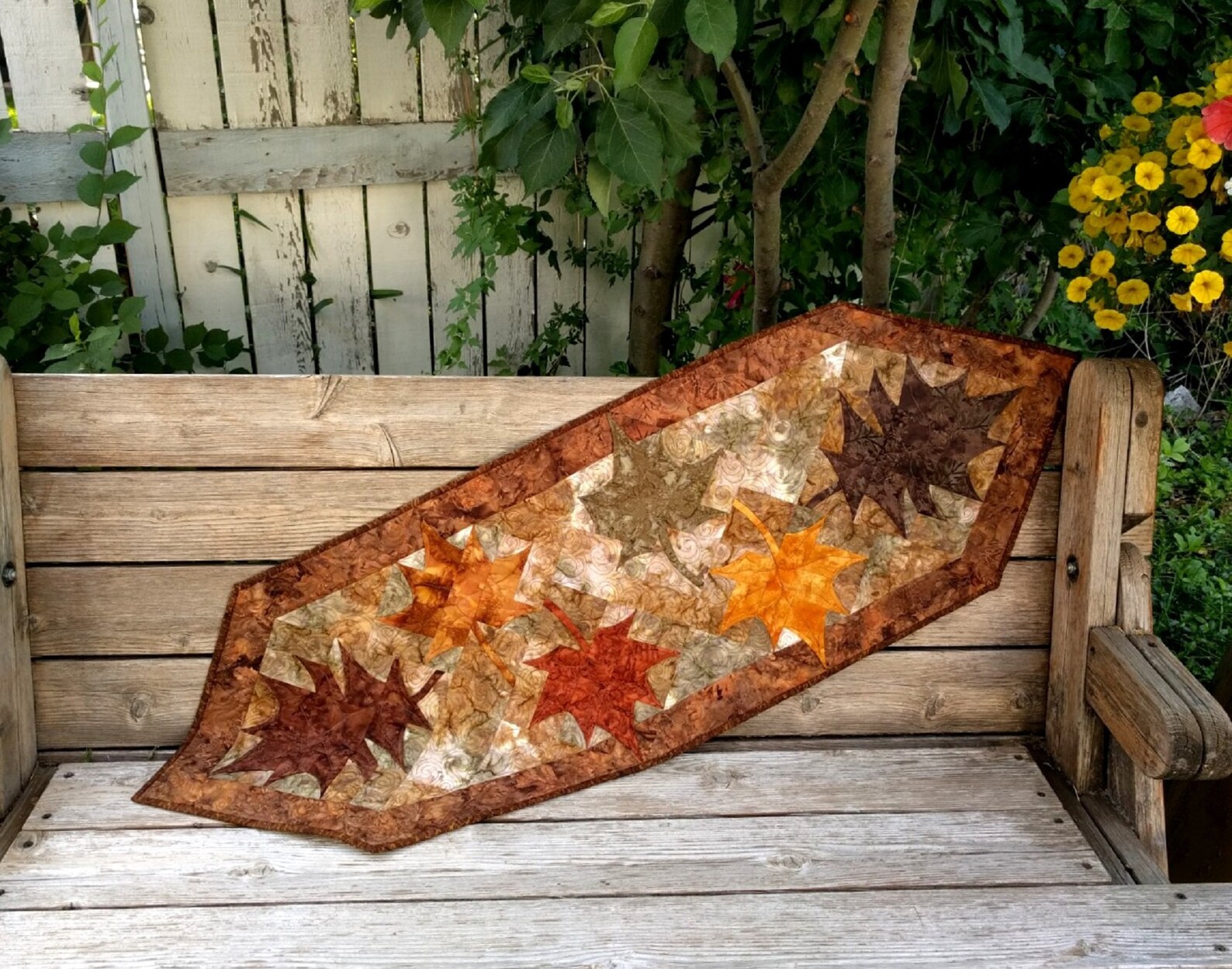 Falling Leaves Table Runner & Placemats PDF Quilt Pattern - Etsy