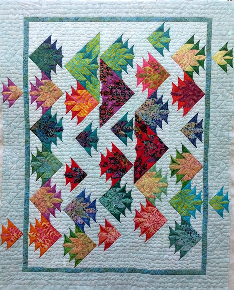 One Fish Two Fish PDF Quilt Pattern Etsy Australia