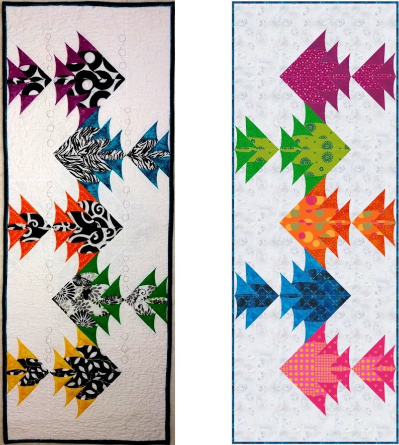 One Fish Two Fish PDF Quilt Pattern Etsy Australia