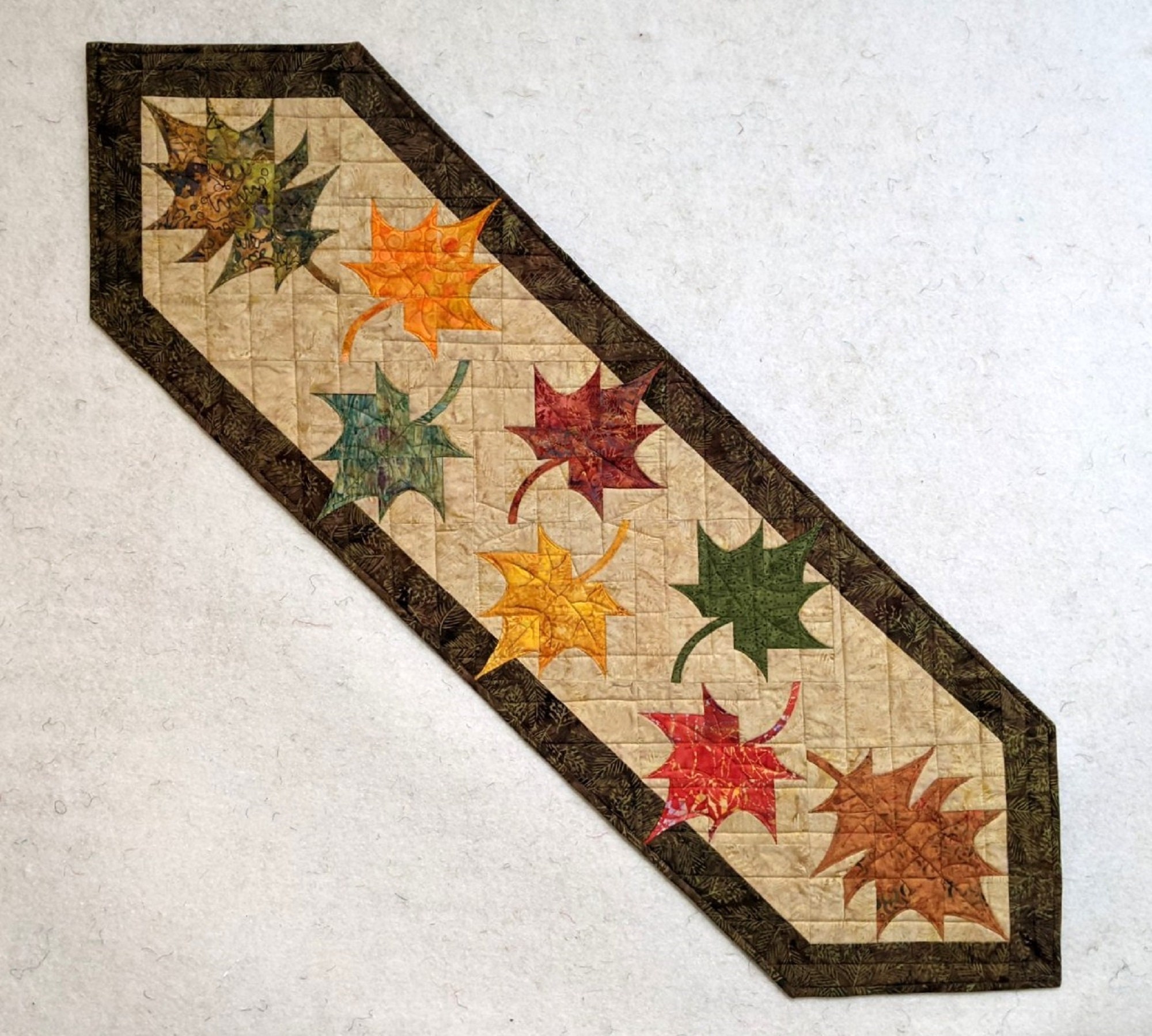 Falling Leaves Table Runner & Placemats PDF Quilt Pattern - Etsy
