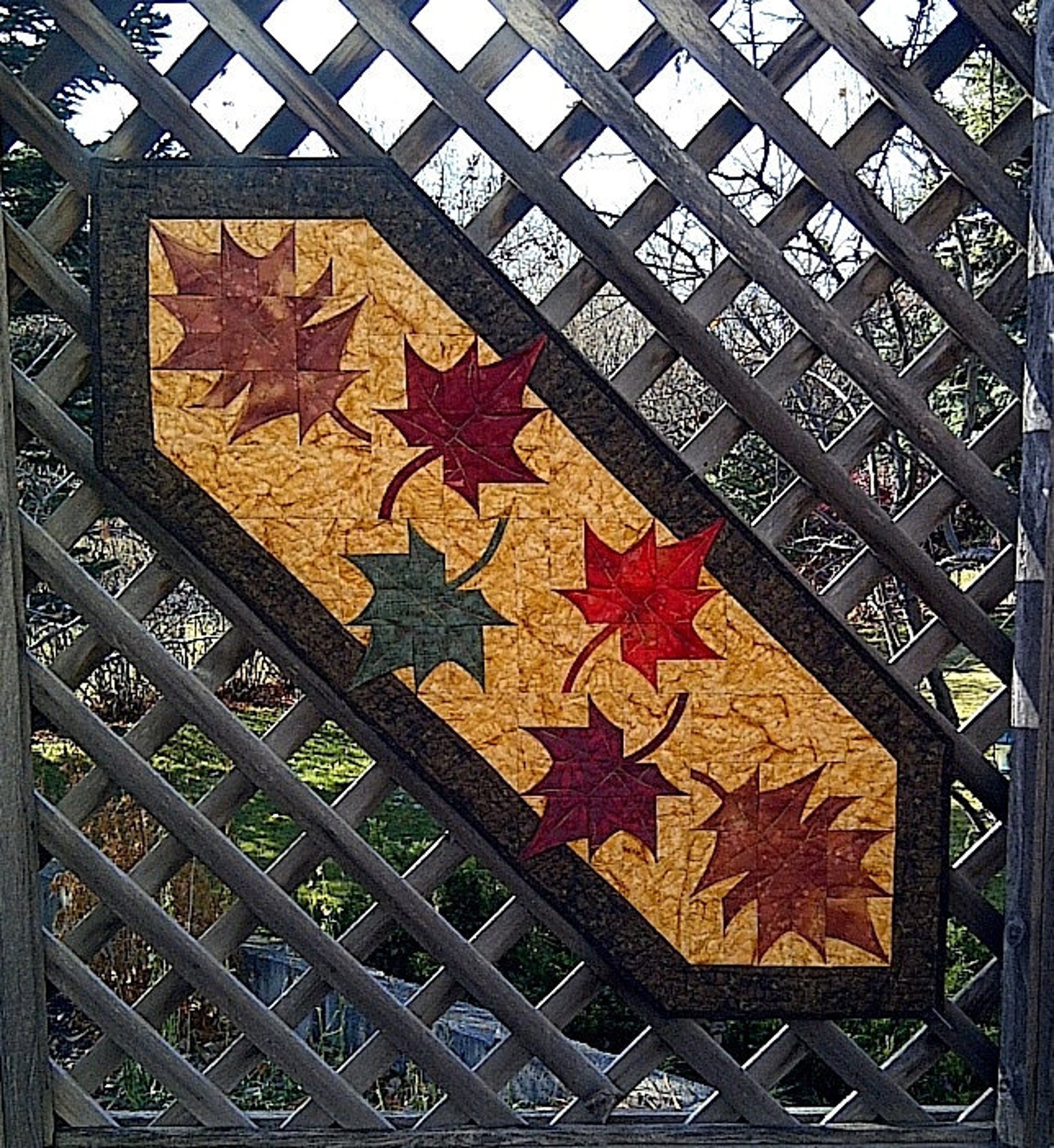 Falling Leaves Table Runner & Placemats PDF Quilt Pattern - Etsy