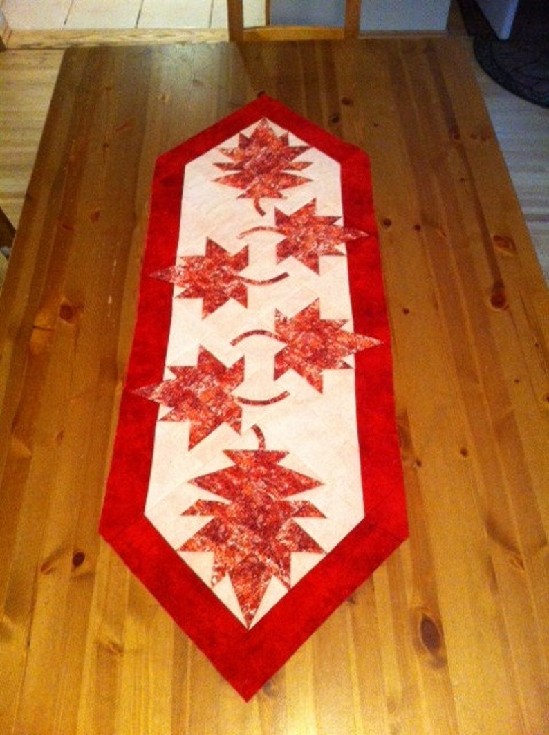 Falling Leaves Table Runner & Placemats PDF Quilt Pattern - Etsy