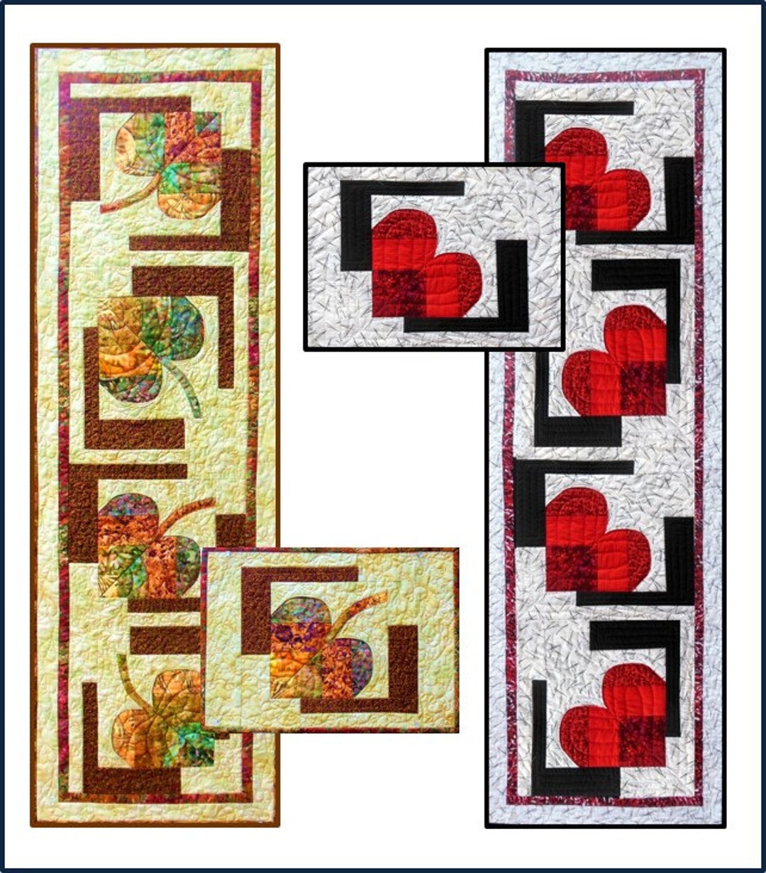 Love Those Leaves Table Runner & Placemats PDF Quilt Pattern - Etsy