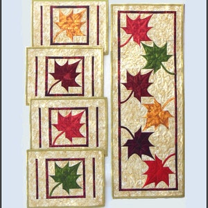 Dancing Maples Table Runner and Placemats PDF Quilt Pattern