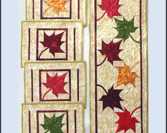 Dancing Maples Table Runner and Placemats PDF Quilt Pattern