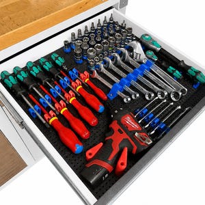 Pannelli organizer per attrezzi con supporti / Set da 92 pezzi