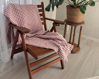 Sillón plegable de madera escandinavo, sillón reclinable ajustable en 4 posiciones, silla hecha a mano para interior y exterior.