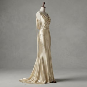 etsy champagne dress Champagne Gold Maxi Dress
