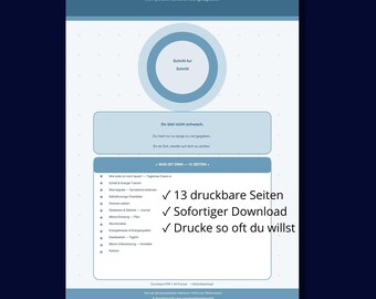 Burnout Journal Druckbar | Selbstfursorge & Erholung Tagebuch | Stress  Erschopfung | 13 Seiten PDF | Sofortdownload