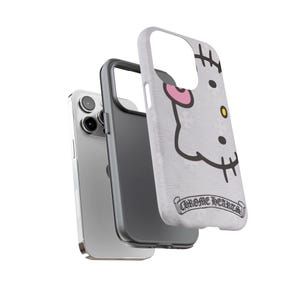 Hello Kitty x Chrome Herzen Handyhülle | Robuste iPhone Hülle, Chrome Hearts Style Bild 15