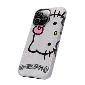 Hello Kitty x Chrome Herzen Handyhülle | Robuste iPhone Hülle, Chrome Hearts Style Bild 18