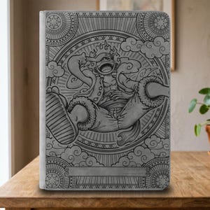 Laser Engraved Monkey D. Luffy Gear 5 Binder | One Piece Trading Card Collector Binder | Made To Order