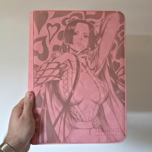 Laser Engraved Boa Hancock Binder | One Piece Trading Card Collector Binder | Made To Order