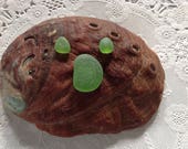 Sea Beach Glass Genuine Surf-tumbled Lime Green Pendant Earring set Jewelry-quality flawless nicely shaped Ready for Jewelry Making