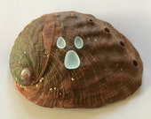 Sea Beach Glass Genuine Surf-tumbled Stunning Light Aqua Pendant Earring set JQ flawless nicely shaped Ready for Jewelry Making