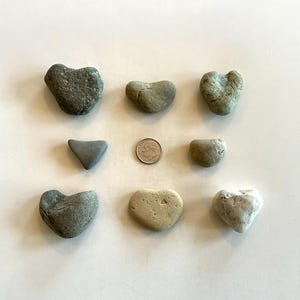Heart-Shaped Stones Rocks Beautifully shaped Oregon Coast Wedding Anniversary Bereavement