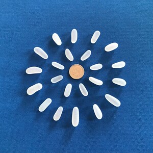 Beach Sea Glass Genuine Surf-Tumbled 20 pieces “tapers” Stopper Stems Jewelry-quality flawless